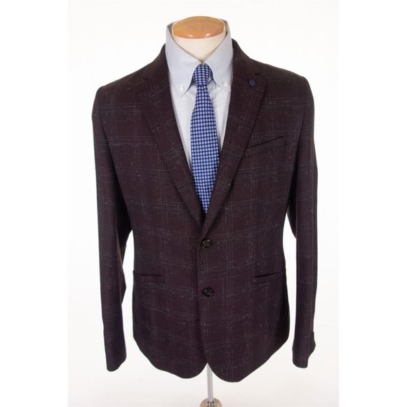 Ted Baker London Other - TED BAKER New Brown Checked Wool Suit Jacket $485